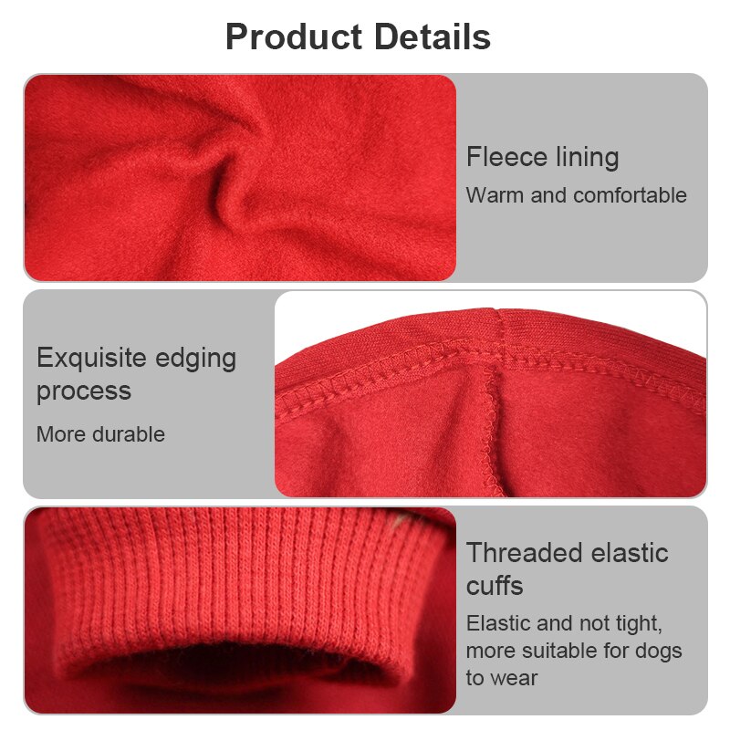 Soft Fleece Pet Dog Clothes Dogs Hoodies Warm Sweatshirt Pet Costume Jacket
