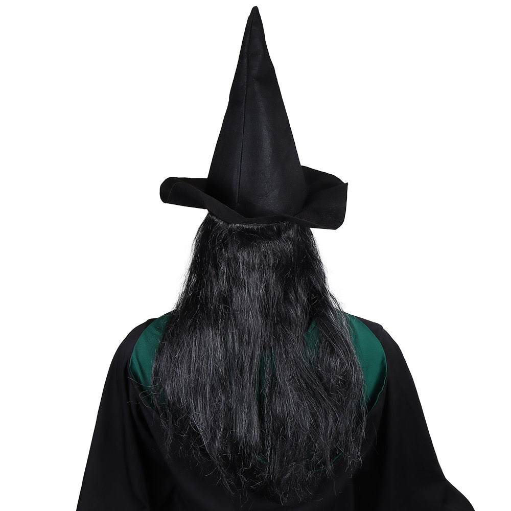 Halloween Horror Old Witch Mask with Hat  - Latex