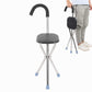 Folding Cane Stool Portable Walking Stick Chair Stainless Steel