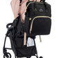 Foldable Baby Crib with Changing Pad Diaper Bag Backpack USB