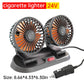 5/12/24V USB Car Cooling Fan 360° Adjustable Dual Head for front seats & back seats