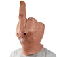 Vertical Middle Finger Latex Mask Halloween Creepy Fingers