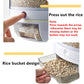 13 Pounds - Rotatable 360 Degree Rice Dispenser Sealed Dry Grain Bucket Moisture-proof Kitchen Food Container Storage Box