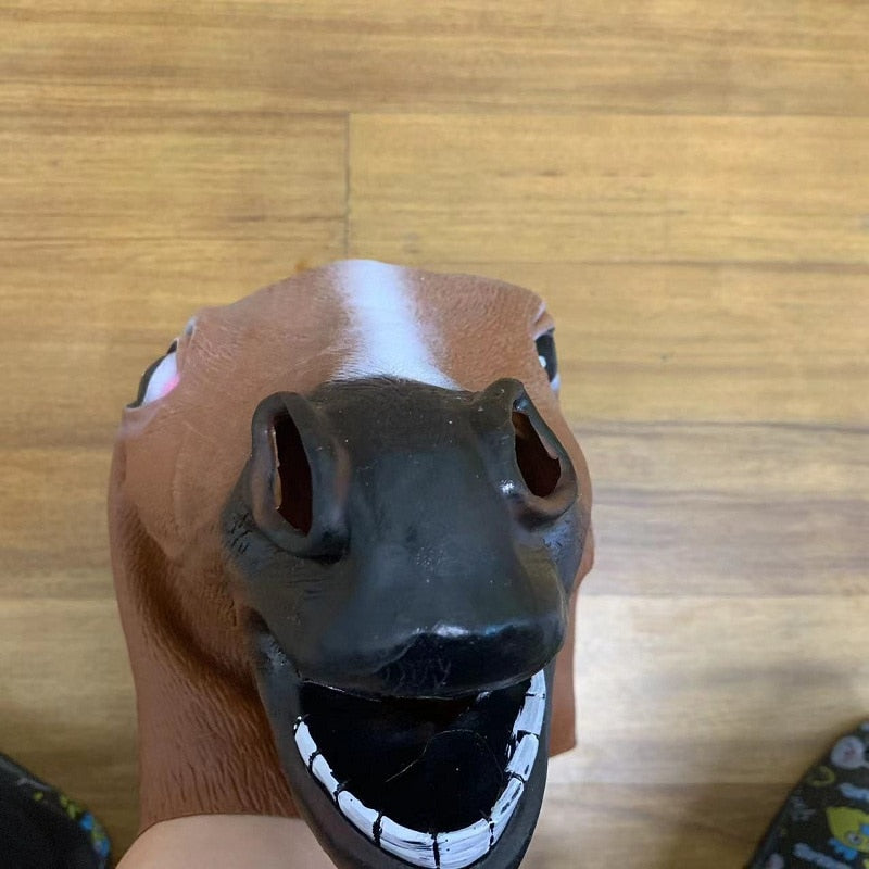 Men Brown Horse Masks - Latex