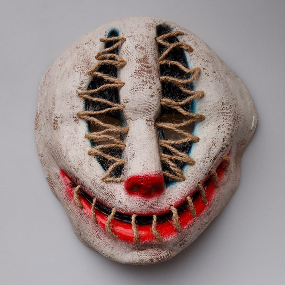 Scary Killer Clown Half Face Latex Helmet