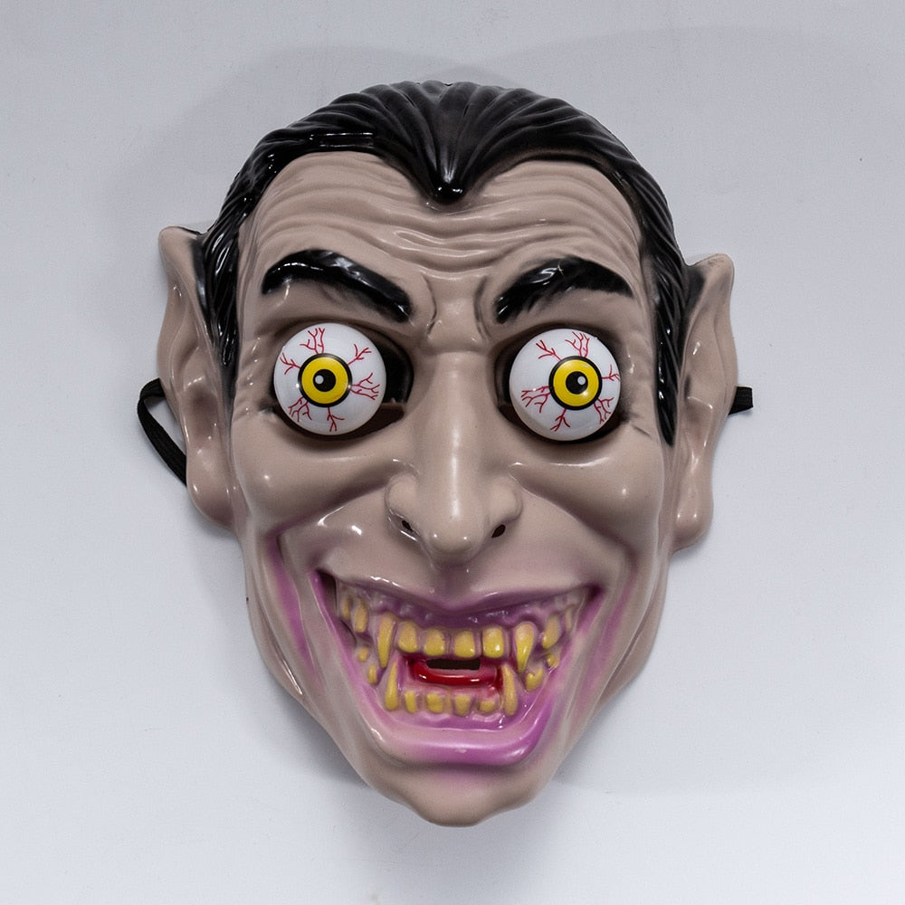 Horror Zombies-Vampire-Clown Mask Plastic Moveable Eyes