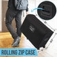 Air Mattress W/ Frame & Rolling Case, Foldable Self-Inflating Air Bed