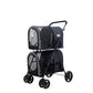 Lealoncat BL12 Four Wheels unique double Pet Stroller for Dog and Cat