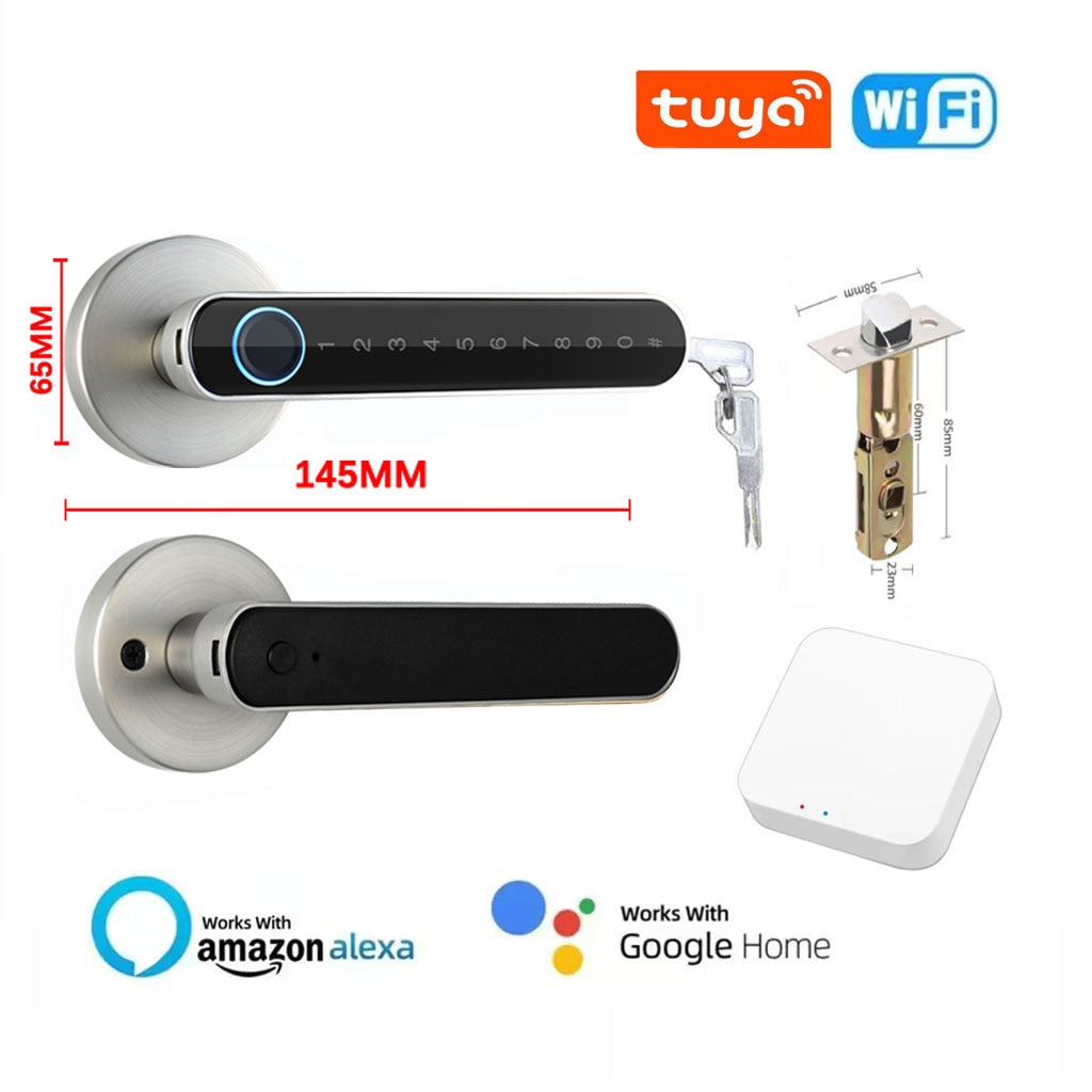 Fingerprint Smart Lock Password Electronic Digital Keyless Entry Door Knob