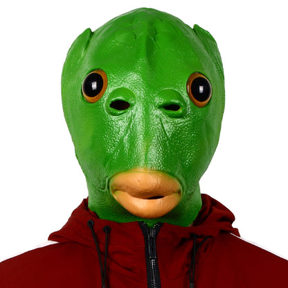 Funny Green Fish Head Mask for Adult