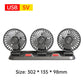 5/12/24V USB Car Cooling Fan 360° Adjustable Dual Head for front seats & back seats