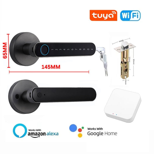 Fingerprint Smart Lock Password Electronic Digital Keyless Entry Door Knob