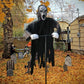 Garden Ghostface Scarecrow Halloween Decoration for Outside