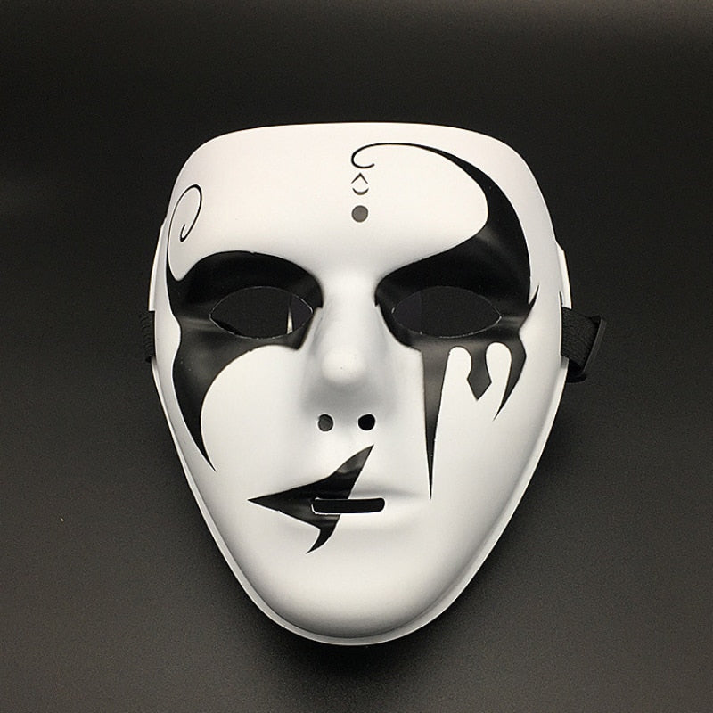 1pc Full Face Mask Hand-painted Halloween Masquerade