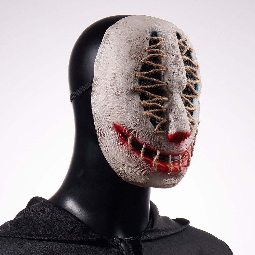 Scary Killer Clown Half Face Latex Helmet