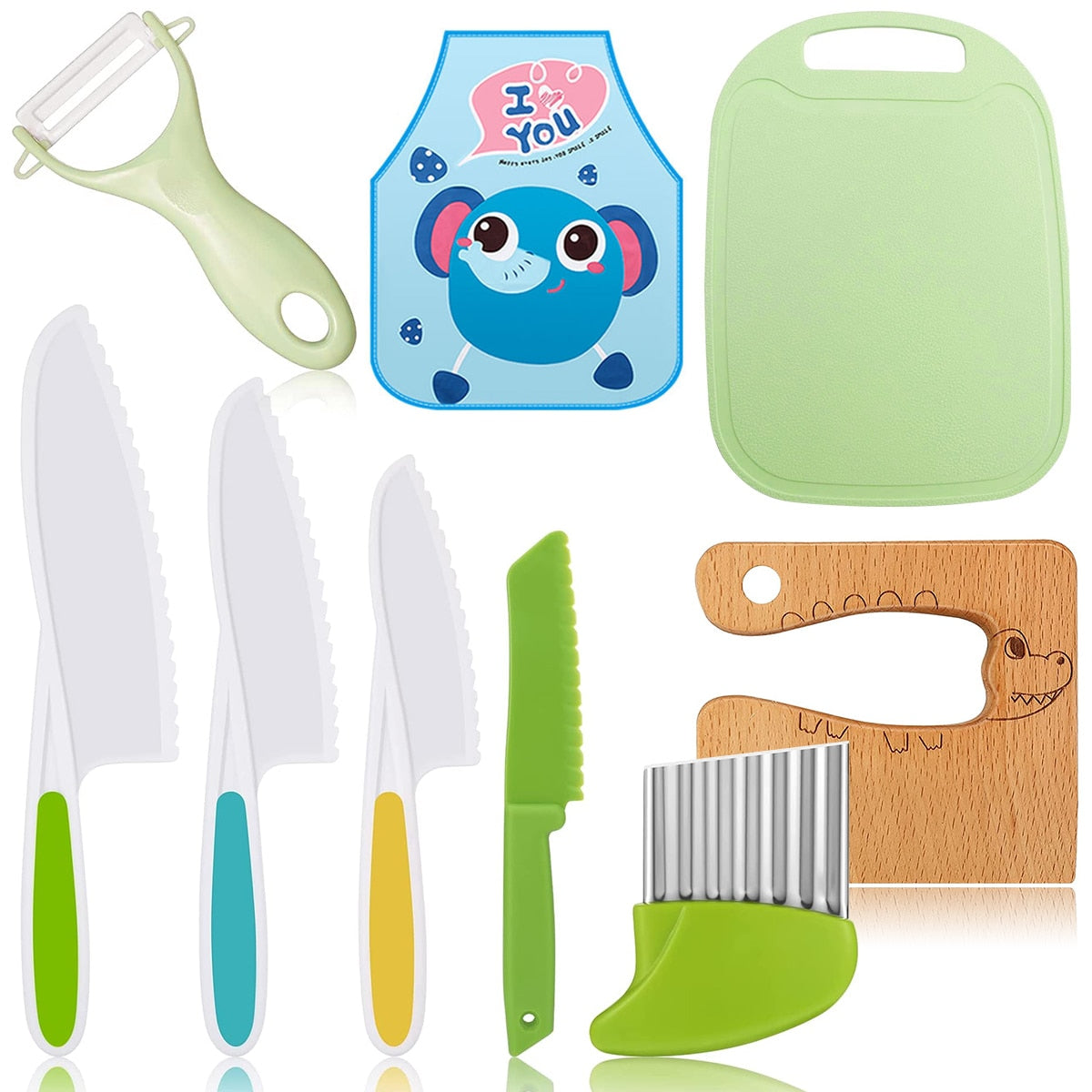 Kids Cooking Cutter Set Plastic Children Knife Safe For Toddlers