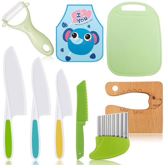Kids Cooking Cutter Set Plastic Children Knife Safe For Toddlers