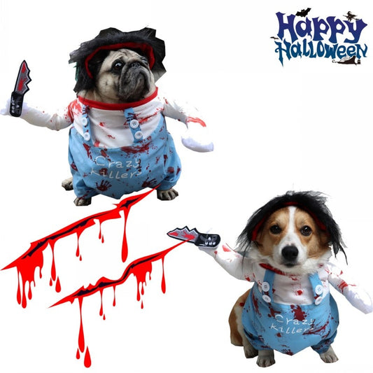 Funny Halloween Dog Costumes, Sweatshirt Dog Jacket Coat