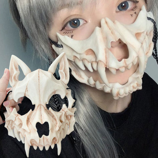 Half Face Masks Bone Skull Animals - For kids and adults